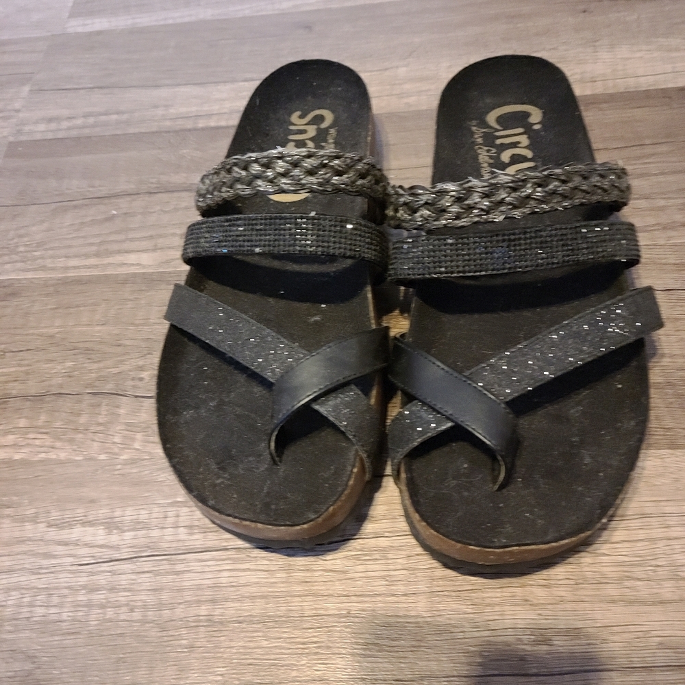 Flat Black Sandals